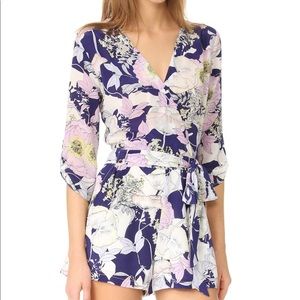 Yumi Kim Silk Romper, Bora Bora in Navy